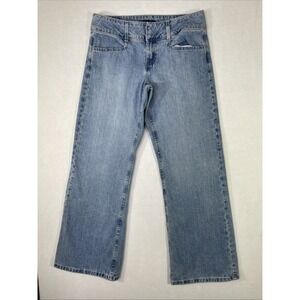 Vintage Wide Leg London Jeans Women's 8 Blue Denim Bareback Grunge (31x30)